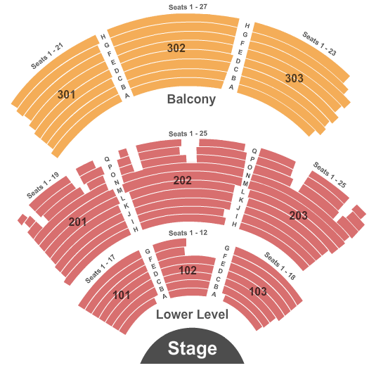 Seatmap for ovations live! at wild horse pass