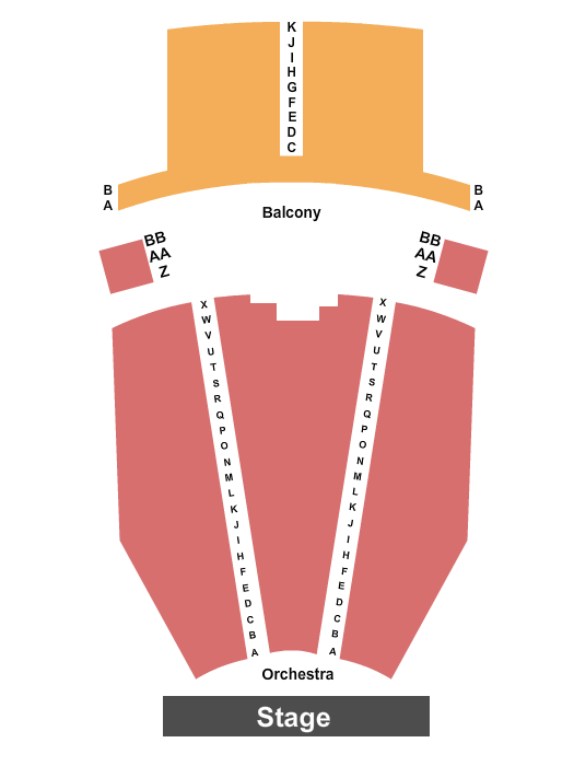 Seatmap for oxford performing arts center