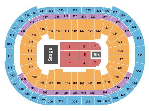 Seatmap for pnc arena