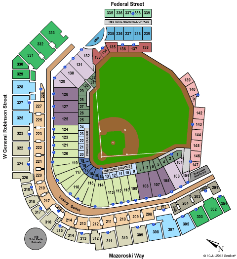 Pnc Baseball Park Seating Chart