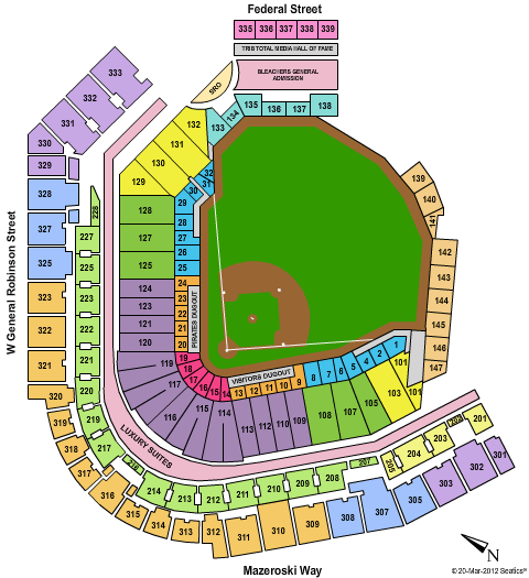 Pittsburgh Pirates vs. Colorado Rockies Tickets 2012-04-23 Pittsburgh, PA, PNC Park
