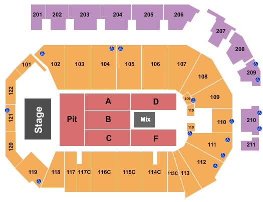 The Red Clay Strays PPL Center seating chart