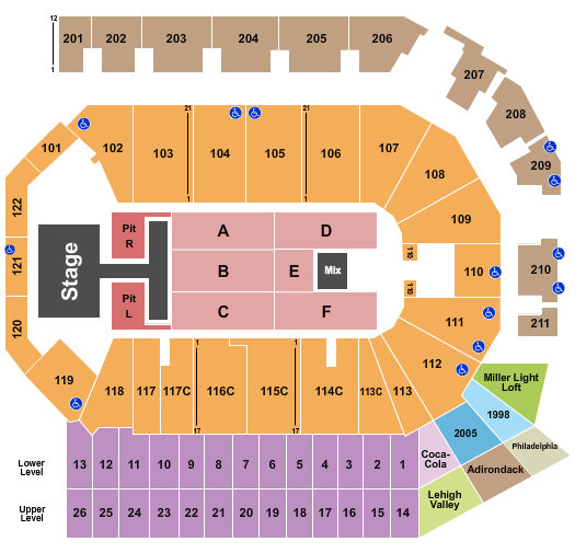 PPL Center seating-chart