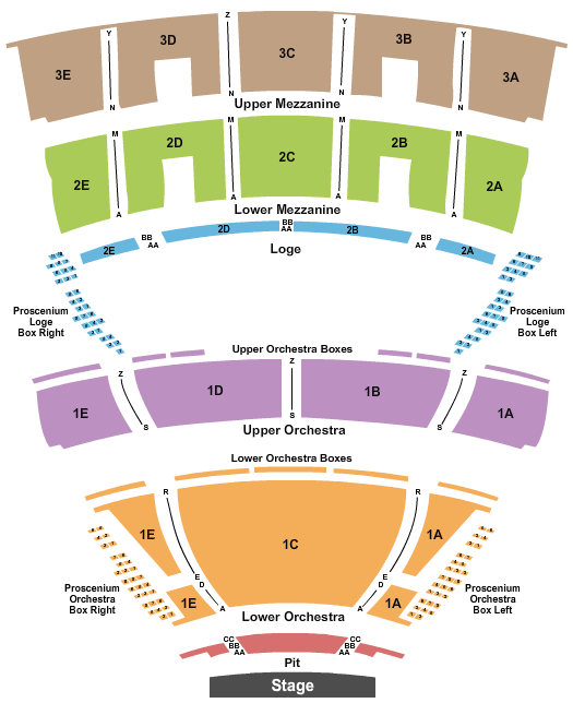 Seatmap for palace theater - ct
