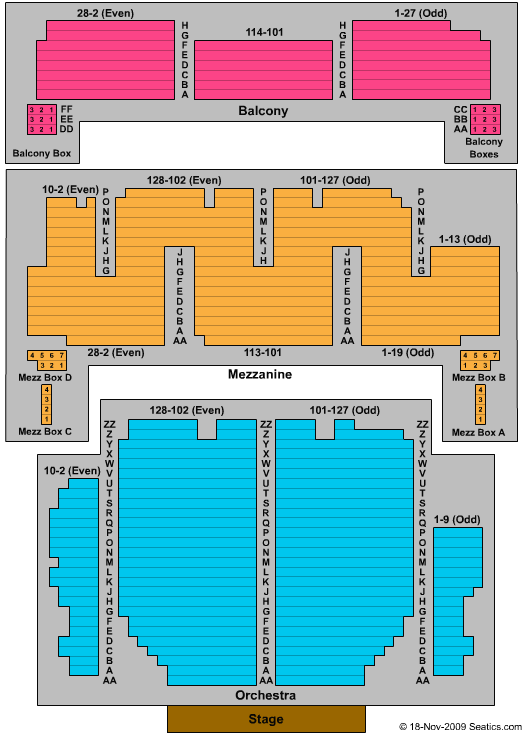 The Palace Theatre Calgary Seating Chart