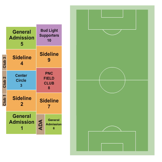 Seatmap for paladin stadium