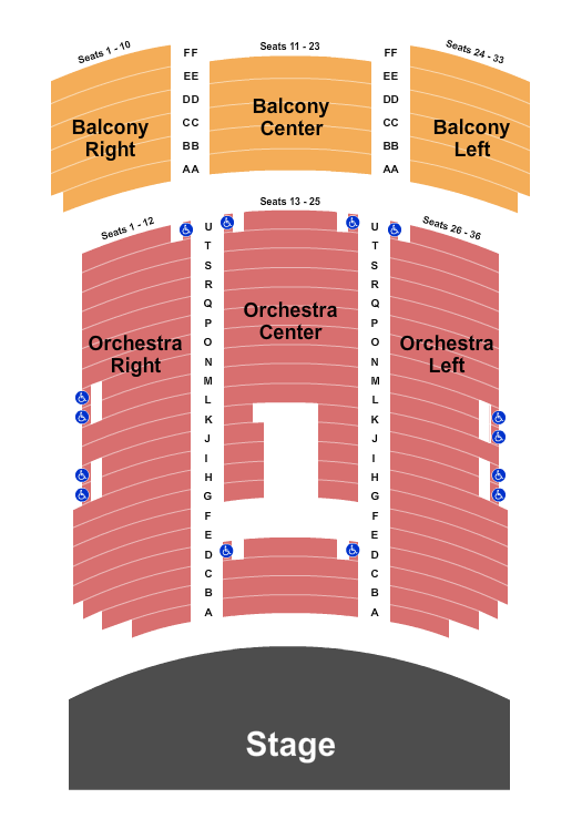Seatmap for hough hall at palladium theater - fl