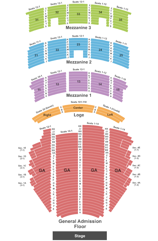 Seatmap for paramount theatre - seattle