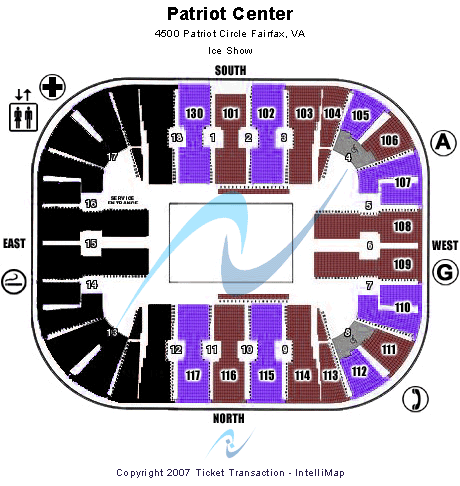 Patriot Center Map Seating Chart