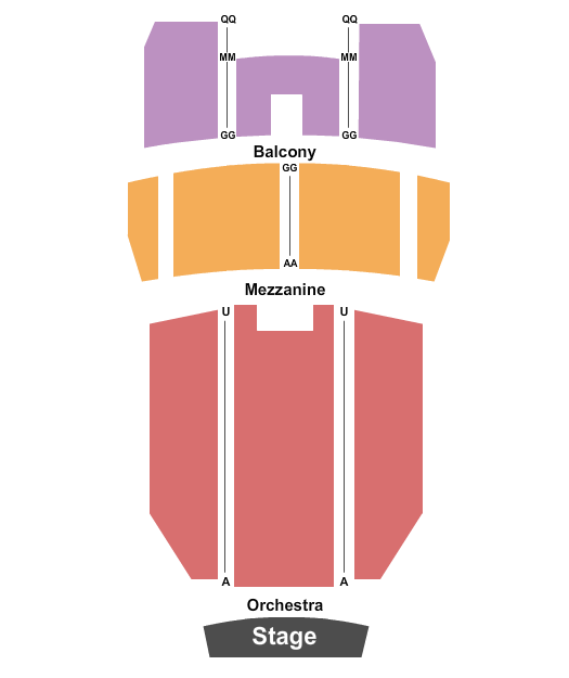 Seatmap for peoples bank theatre