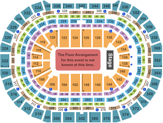 Seatmap for ball arena