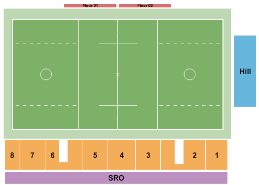 Seatmap for peter barton stadium