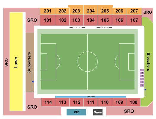 Seatmap for phoenix rising fc stadium - phoenix
