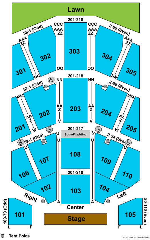 Pier Six Pavilion Seating Chart