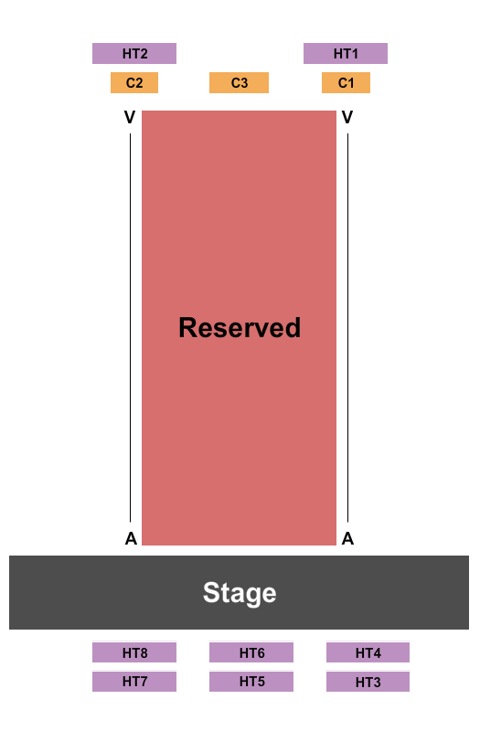 Seating Chart for Cash Unchained - Johnny Cash Tribute, 