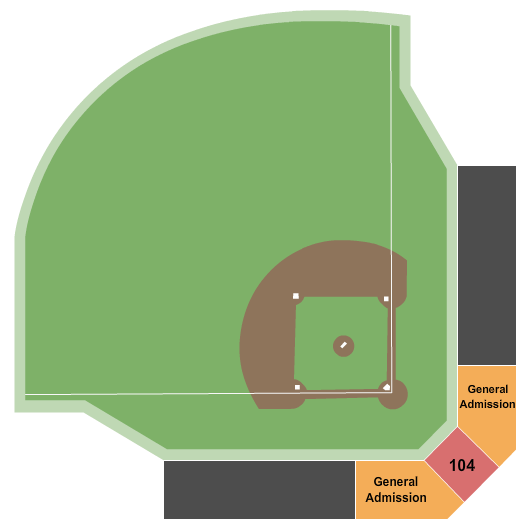 Seatmap for presley askew baseball field