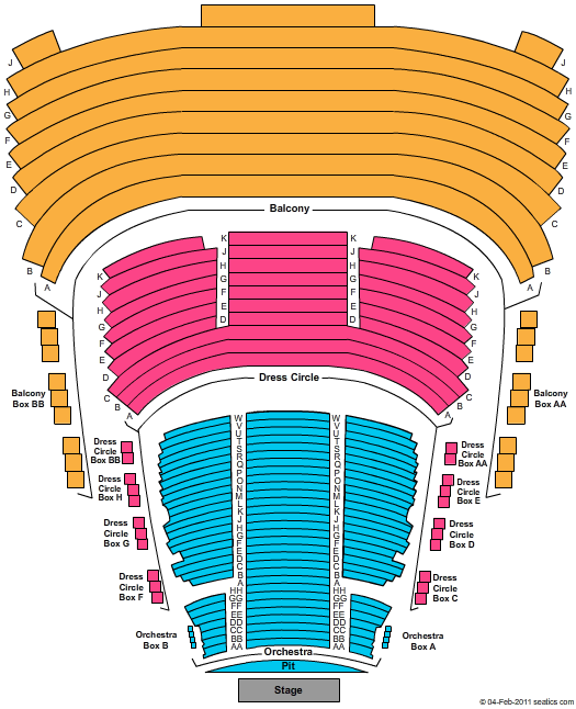 Saxe Theater Seating Chart