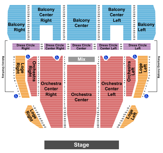 A Night at the Movies Proctors Theatre seating chart