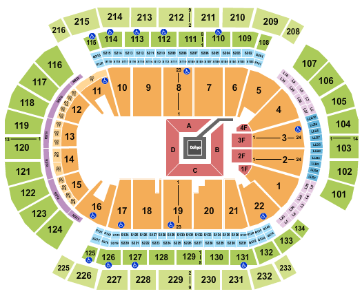 Seatmap for prudential center