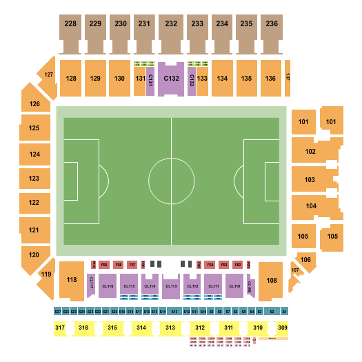 Seatmap for q2 stadium