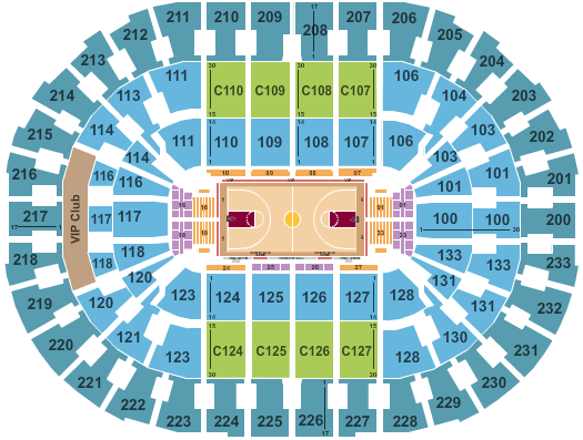 Cleveland Cavs Stadium Seating Chart