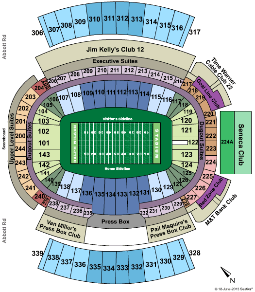 Ralph Wilson Stadium Events in $Year