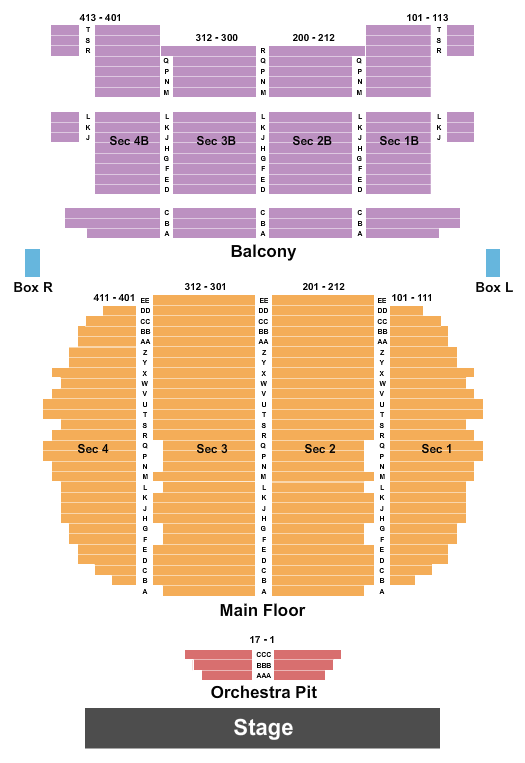Seatmap for rialto square theatre