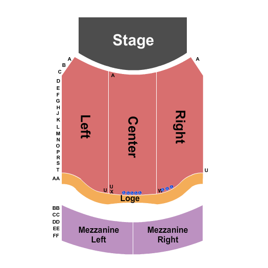 Seatmap for rialto theatre - tacoma