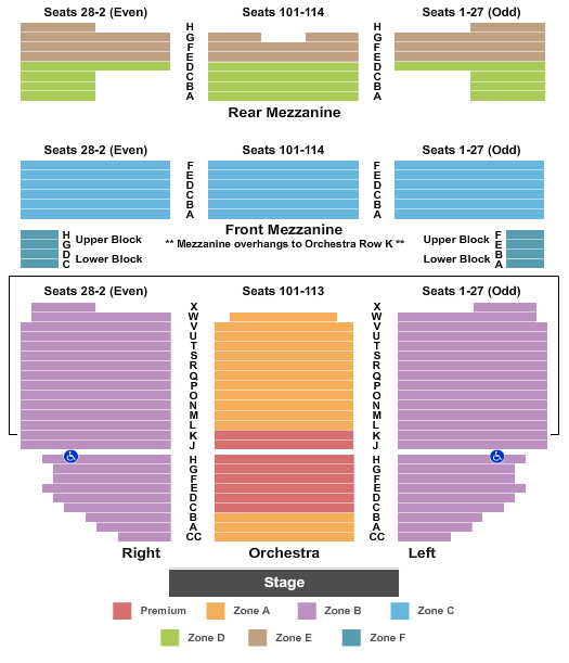 Richard Rodgers Seating Chart