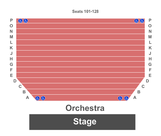 Seatmap for ritz theatre - fl