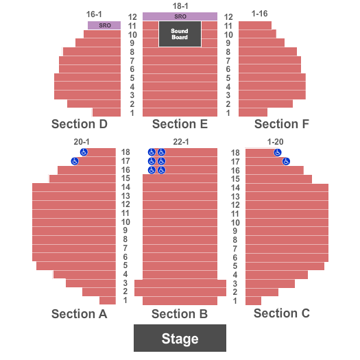 Seatmap for riverdome at horseshoe casino