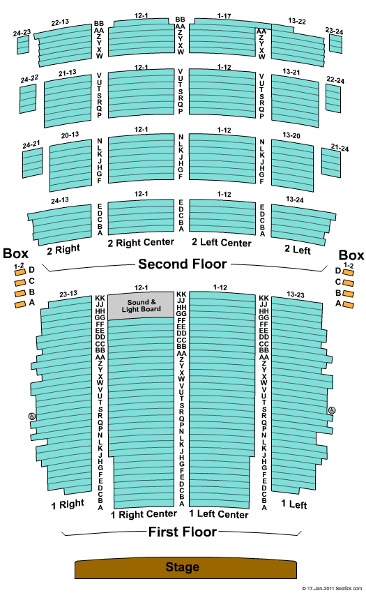 Riverside Theatre - WI seating chart