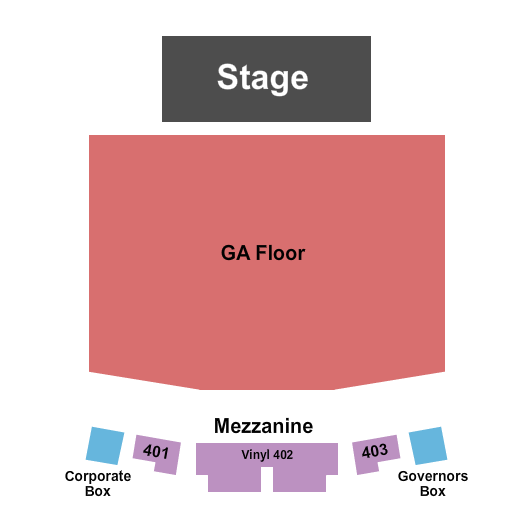 Seatmap for showplace theatre at riverwind casino