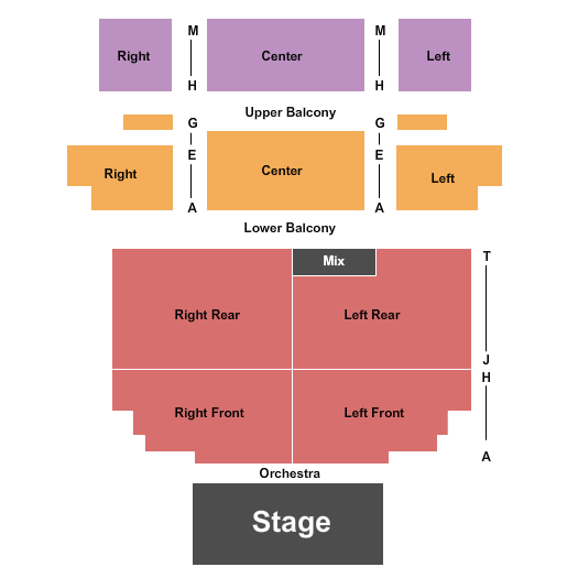 Seatmap for robert kirk walker theatre