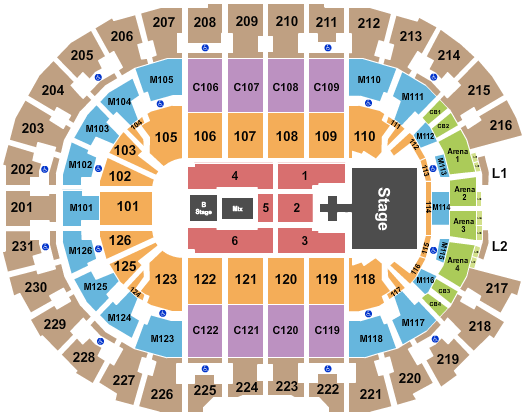 The Struts Rocket Arena seating chart