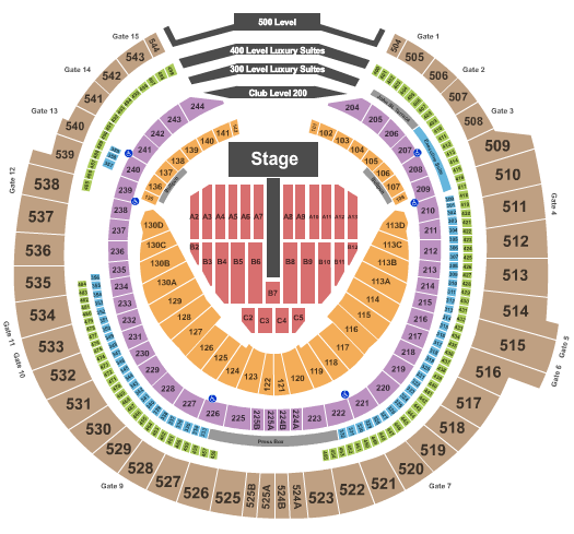 One Direction Concert Toronto Seating Chart