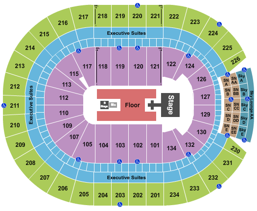The Struts Rogers Place seating chart