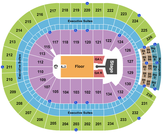 Greta Van Fleet Rogers Place seating chart