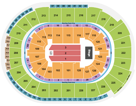 Yuridia SAP Center seating chart