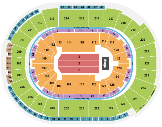 Yuri SAP Center seating chart