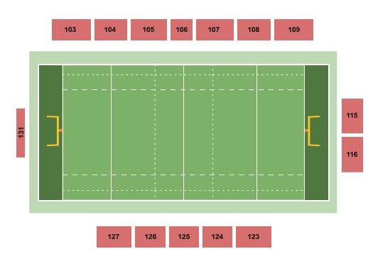 Seatmap for sabercats stadium