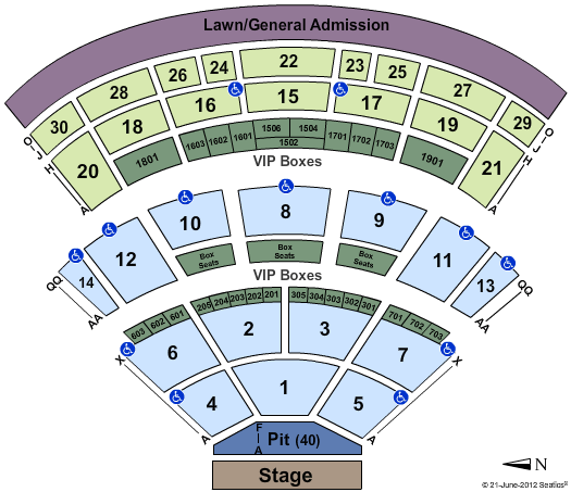 Saratoga Spac Seating Chart