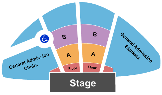 Seatmap for scera shell outdoor theatre