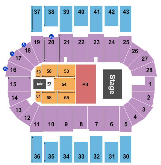 Yellowcard Scotiabank Centre seating chart