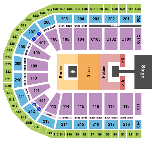 Seatmap for now arena