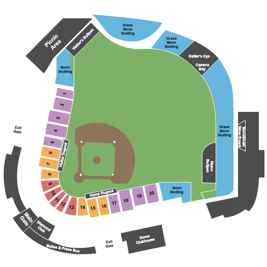 Seatmap for momentum bank ballpark