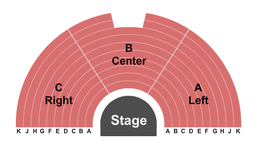 Seatmap for shelton auditorium at butler arts center