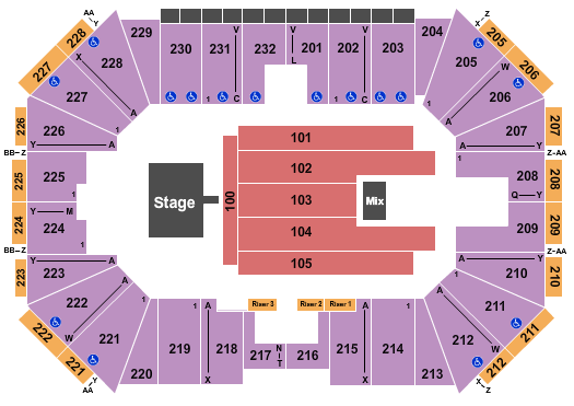 Silver Spurs Arena seating-chart