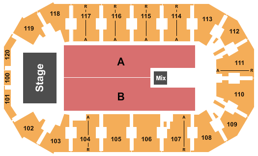 Seatmap for cable dahmer arena