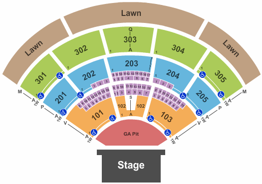 mattress firm amphitheatre seating view